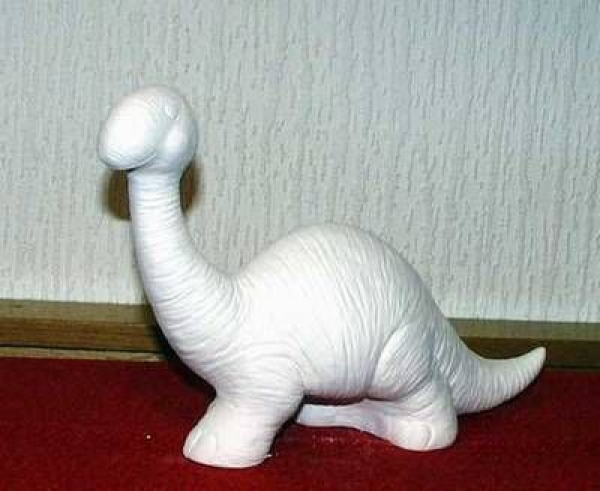 Dino Brontosaurus - 18,5 cm lang - Schrühware