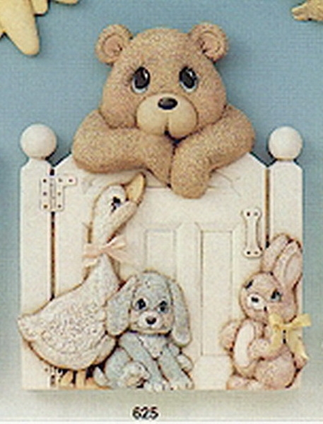 Teddy-Zaun für die Wand – Mitte - 29,2 x 22,9 cm – Schrühware