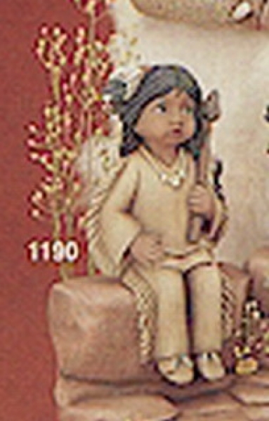 Regal-Indianerjunge –  20 cm hoch - Schrühware – Restbestand
