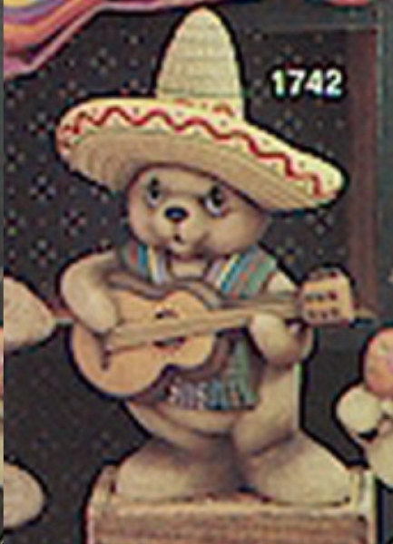 Mexican Boy Bear – Mexico-Teddy – 18 cm hoch – Schrühware