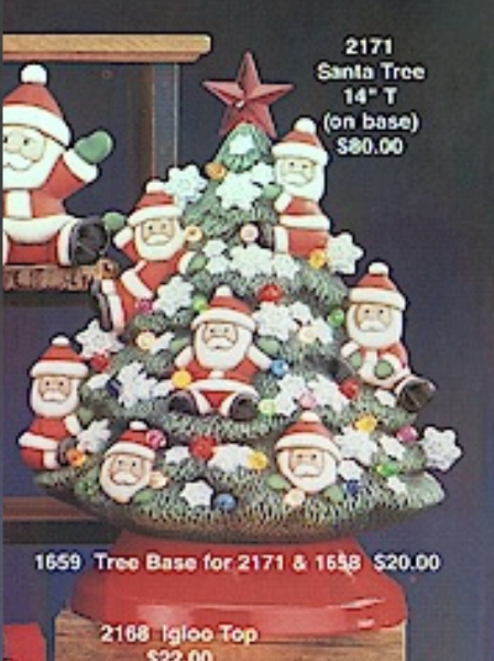 ClayMagic-Gießformen-Satz - neu – Santa Tree mit Basis – 35 cm hoch - USA