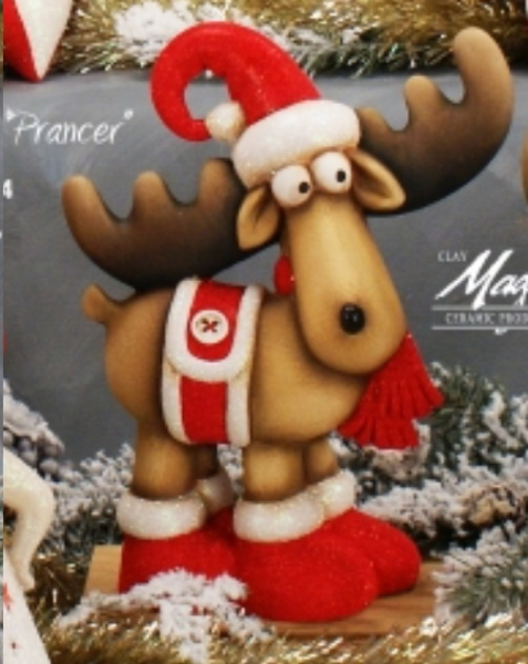 ClayMagic-Gießform - neu – Weihnachtselch Prancer – 21,6 x 17,1 cm – USA
