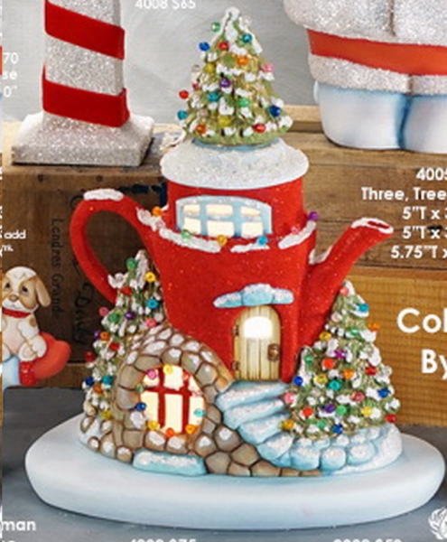 ClayMagic-Gießform - neu – Tree Top Lodge Teapot Fairy Cottage – Teekannen – Elfenhaus – ohne Deckel – 31,1 cm hoch – 23,5 cm breit – 10,2 cm Ø – USA