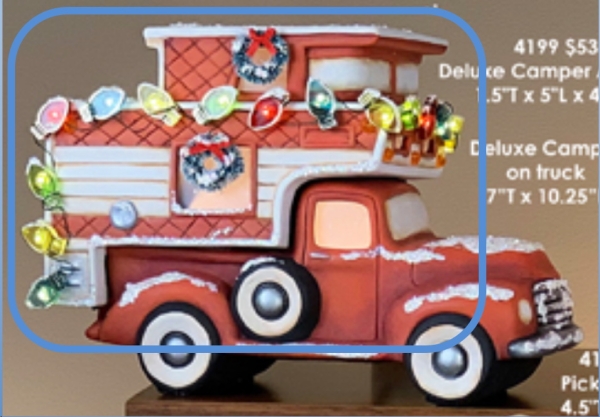 ClayMagic-Gießform - neu – Aufsatz – Deluxe Camper on Truck  – 17,8 x 26 cm - USA