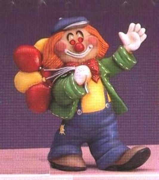 Clown Blinki – 16,5 cm hoch  – Schrühware