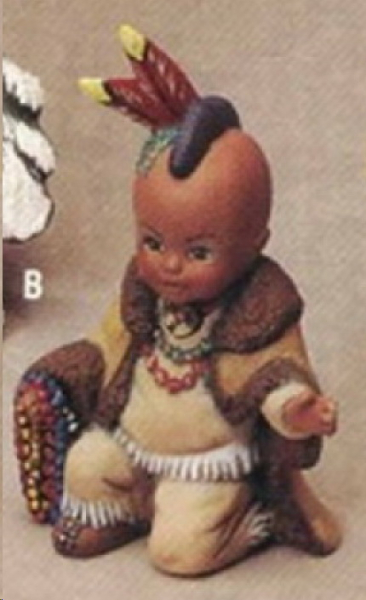 Indianerkind – Häuptling III – 13 cm hoch – Schrühware – Sonderangebot