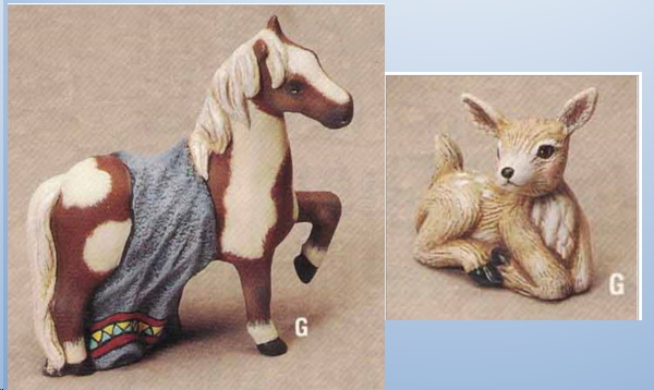 KIMPLE-Gießform - neu – Indianerkrippe: Pferd und Reh – bis 10 cm hoch  - USA