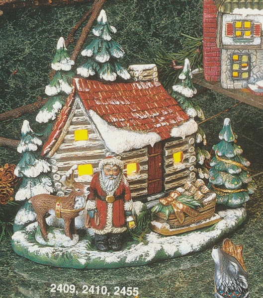 Weihnachts-Szene zum Beleuchten – 26 x 24 cm – Schrühware Weihnachts-Szene zum Beleuchten – 26 x 24 cm – Schrühware
