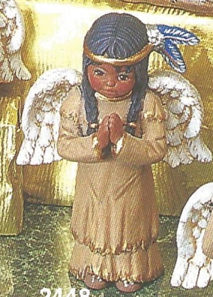 KIMPLE-Gießform - neu – stehendes Indianer-Engelmädchen – 13,5 cm hoch - USA