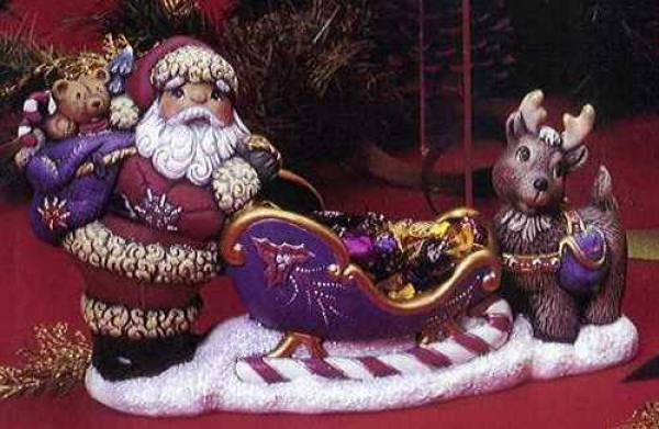 KIMPLE-Gießform - neu – Santa mit Schlitten und Rentier – 30 x 21 cm - USA