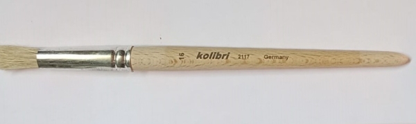 KOLIBRI-Pinsel – Brushpinsel – Naturborste – rund  - Größe 16 – 25 mm Borstenlänge