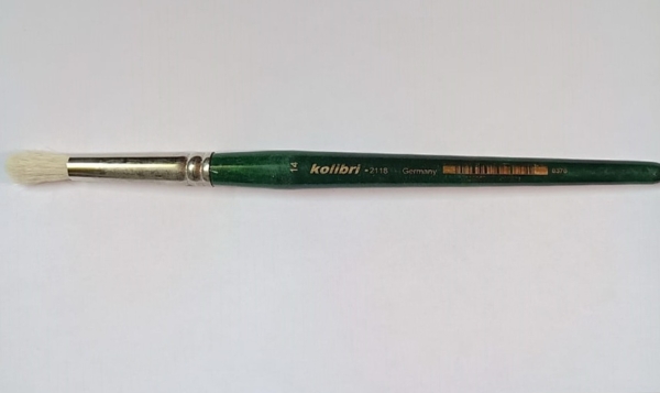 KOLIBRI-Pinsel – Brushpinsel – Naturborste – rund  - Größe 14 – 25 mm Borstenlänge