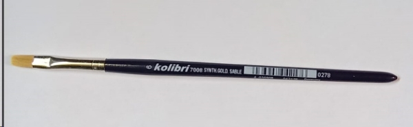 KOLIBRI-Pinsel – Golden Sable – flach - Größe 6 – 10 mm Borstenlänge