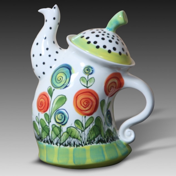 Dancing Tea Pot – 18 cm breit – 23 cm hoch – USA-Schrühware – brennbar bis 1.100° C