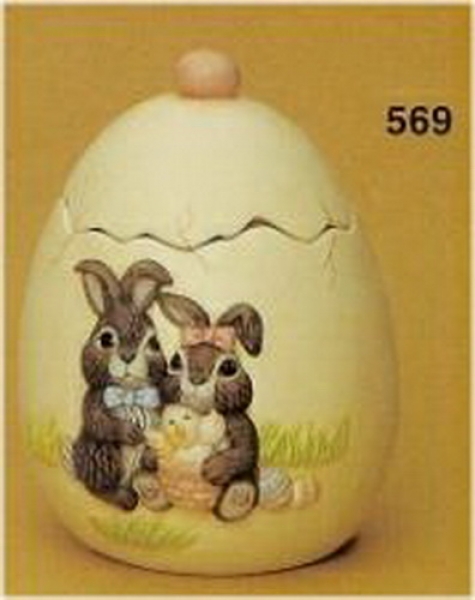 RIVERVIEW-Gießform - neu – Dose mit Hasenpärchen / Vase mit Deckel - USA