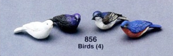 RIVERVIEW–Gießform - neu – Vögel im 4er-Set – je 2,5 x 7,5 cm – USA