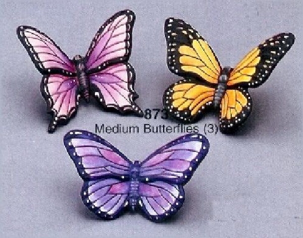 Schmetterlinge im 3er-Set – bis 10 x 12,5 cm – Schrühware