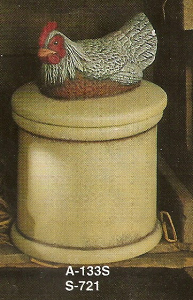 SCIOTO-Gießform - neu – Hennen-Deckel – 17,5 cm Ø  - zu Behälter AW-0131S / AW-0132S / AW-0133S / AW-0134S – USA