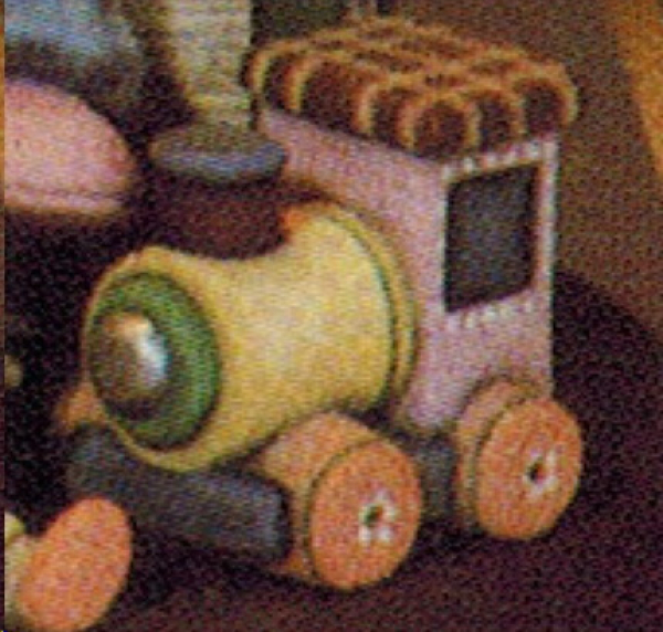 Spielzeug – Lokomotive – 7,5 x 5,5 cm – Schrühware – Sonderangebot