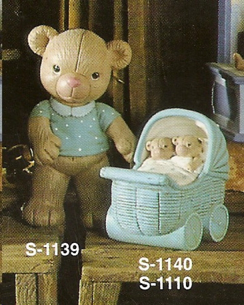 Teddymama – 18,5 cm hoch – Schrühware