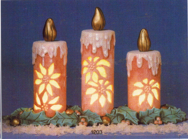 SCIOTO-Gießformen - neu – Kerzen im 3er-Set - 3 Candles Wind Slim – 25 bis 30 cm hoch - USA