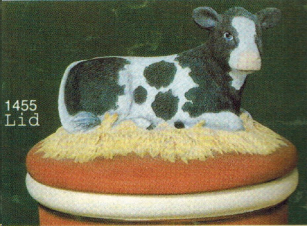 SCIOTO-Gießform - neu – Kuh-Deckel – 17,5 cm Ø  - zu Behälter AW-0131S / AW-0132S / AW-0133S / AW-0134S – USA