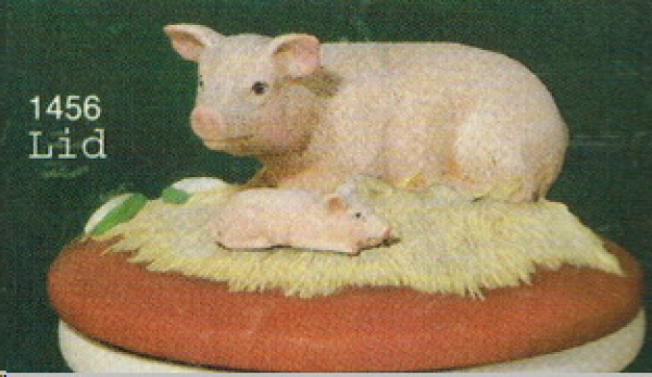 SCIOTO-Gießform - neu – Mutterschwein-Deckel – 17,5 cm Ø  - zu Behälter AW-0131S / AW-0132S / AW-0133S / AW-0134S – USA