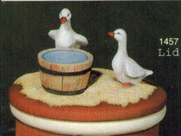 SCIOTO-Gießform - neu – Entenpaar-Deckel – 17,5 cm Ø  - zu Behälter AW-0131S / AW-0132S / AW-0133S / AW-0134S – USA