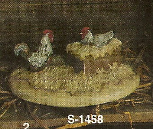 SCIOTO-Gießform - neu – Hühner-Deckel – 17,5 cm Ø  - zu Behälter AW-0131S / AW-0132S / AW-0133S / AW-0134S – USA