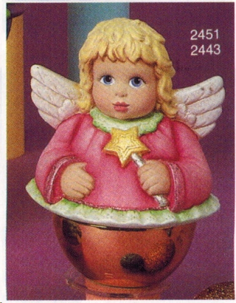 SCIOTO-Gießform - neu – Roly Poly – Spieluhr – Engel – Oberteil zur Basis S-2443 – 10 cm  Ø – USA