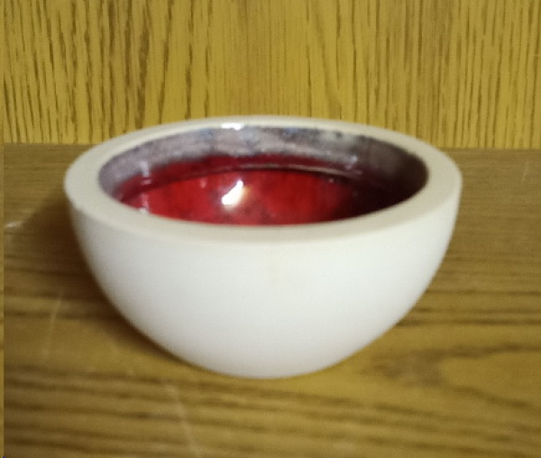 Schälchen – farbige Innenglasur – 4,2 cm hoch – 9 cm Ø - Schrühware – Unikat – Sonderangebot