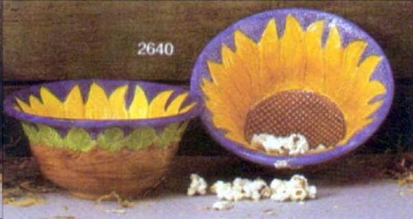 Sonnenblumen-Schale – 18,5 x 9 cm – Schrühware