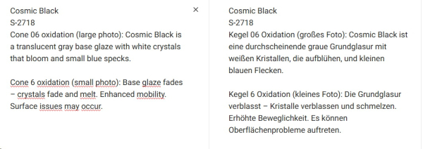 S-2718 – Cosmic Black – MAYCO Jungle Gems ® – Kristallglasur – NONTOXIC – 1.000 bis 1.045 °C - Cone 06 bis Cone 05 – 16oz = 472 ml