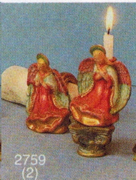 Engel-Kerzenhalter / Serviettenring im 2er-Set – je 10,5 cm hoch – Schrühware