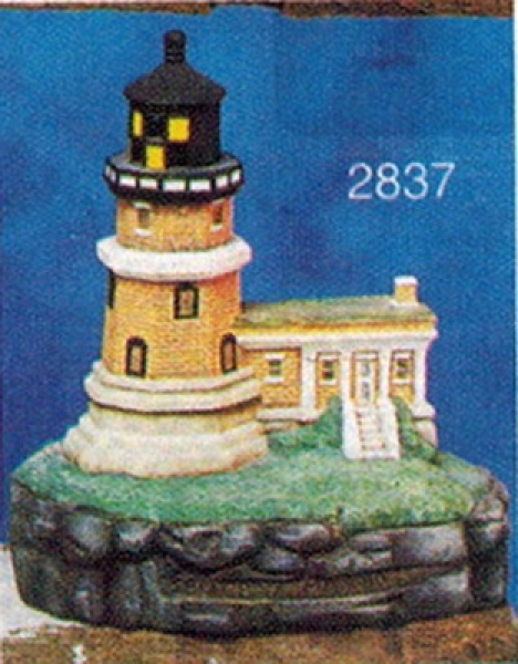 Leuchtturm Split Rock – 16,5 cm hoch – Schrühware