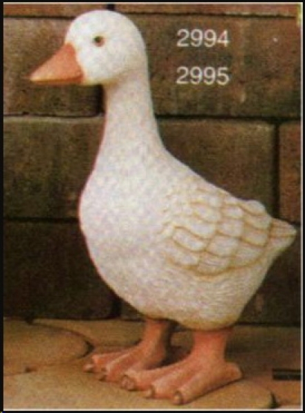 Stehende Gans – Kopf gerade – 20 cm hoch – Schrühware