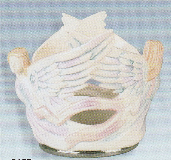 SCIOTO-Gießformen (2) - neu – mittleres Engel-Windlicht mit Einsatz – 10,2 cm hoch - USA