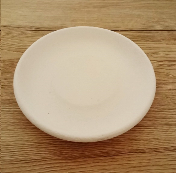 Teller mit Steinstruktur – Untersatz für Windlichter – 15 cm Ø – Schrühware – Sonderangebot