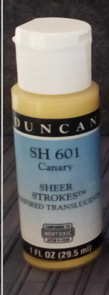 SH-601 – Canary – Sheer Strokes – durchscheinend – Kaltmalfarbe von DUNCAN – 29,5 ml – Altbestand