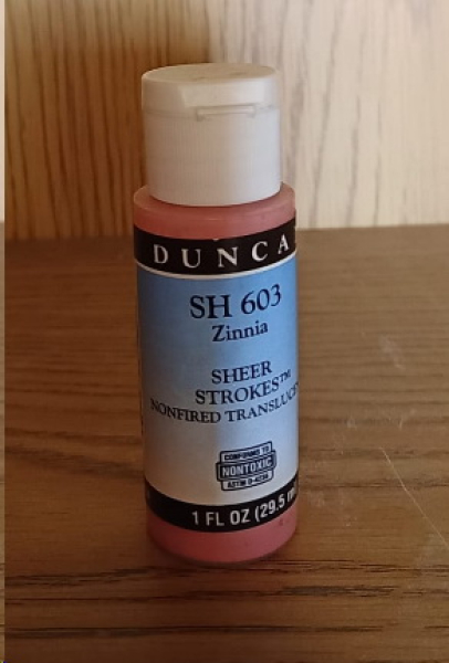 SH-603 – Zinnia – Sheer Strokes – durchscheinend – Kaltmalfarbe von DUNCAN – 29,5 ml – Altbestand