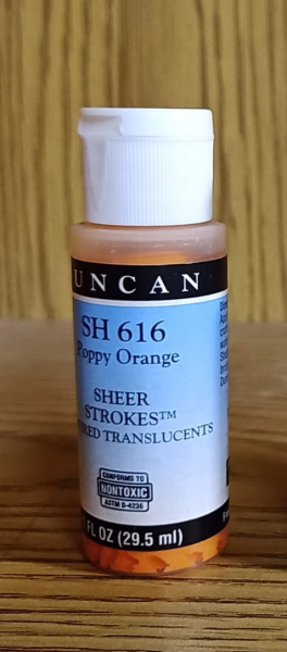 SH-616 – Poppy Orange – Sheer Strokes – durchscheinend – Kaltmalfarbe von DUNCAN – 29,5 ml – Altbestand