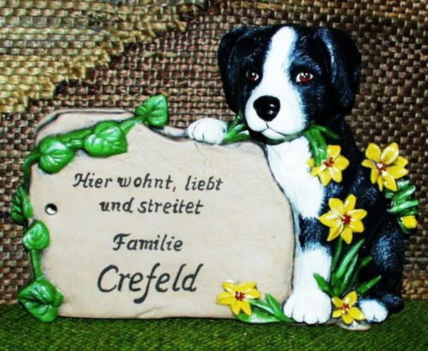 SCIOTO-Gießform - neu – Welcome-Schild – Hund – Welpe – 20 cm breit - USA
