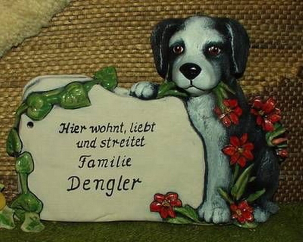SCIOTO-Gießform - neu – Welcome-Schild – Hund – Welpe – 20 cm breit - USA