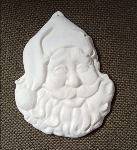 Santa-Ornament – 13,5 x 10,5 cm – Schrühware