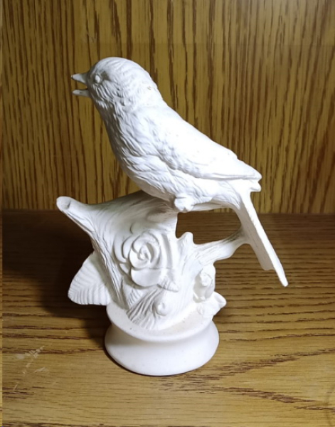 Vogel auf Ast – 13 cm hoch – Schrühware – Restbestand – Sonderangebot