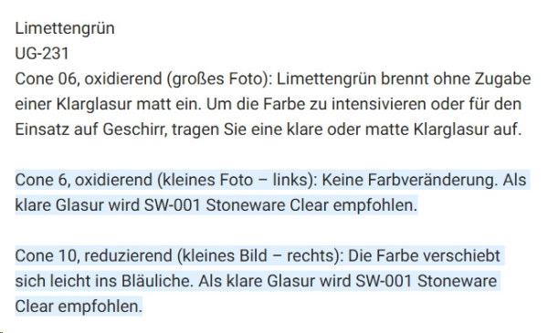UG-231 – Lime Green – MAYCO - FUNDAMENTALS - Underglaze - 1.000 bis 1.305 °C - Cone 06 bis Cone 10 – 118 ml