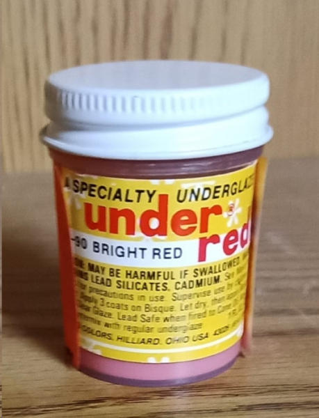 UR-90 – Bright  Red – under red – Spezielle  MAYCO-Unterglasur - 30 ml – Kegel 06 = 1.015 bis 1.020 °C – bitte unbedingt Beschreibung lesen