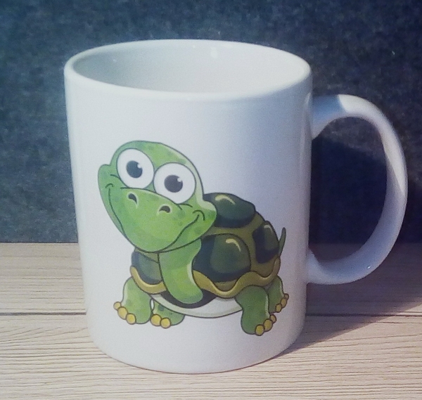 Namenstasse / Namensbecher – Schildkröte – 1 Motiv – mit Wunschtext