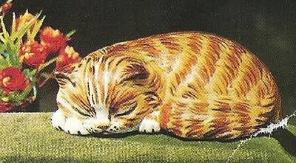 kleine Katze – 5,7 cm lang - Schrühware