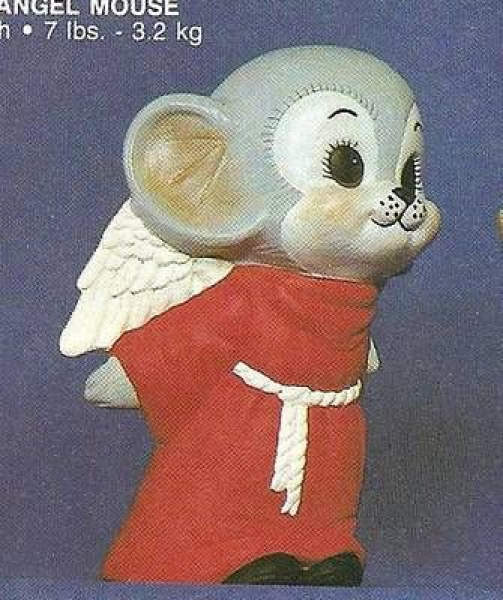 Mausengel-Junge – 12 cm hoch - Schrühware